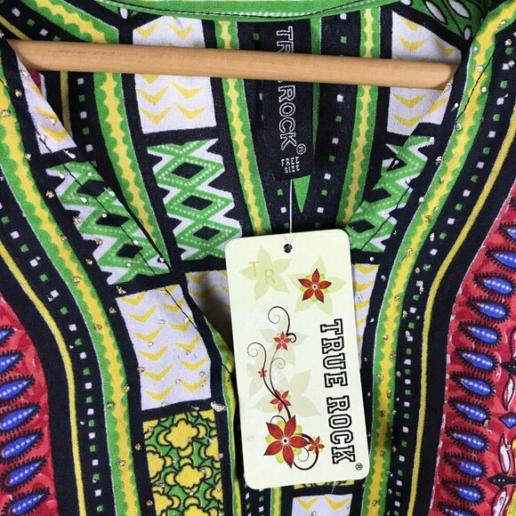 Unisex African Traditional Tunic Dashki Top Tunic NWT O/S - Picture 4 of 6